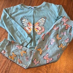 Carters Butterfly Print Kids matching set